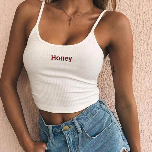 White Honey Tank Crop